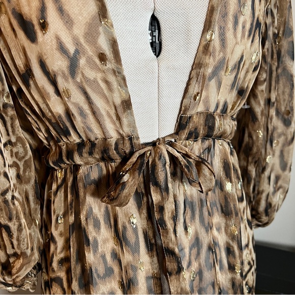 NWOT Express Sheer Maxi Dress Old Money Coverup Duster - Picture 4 of 11